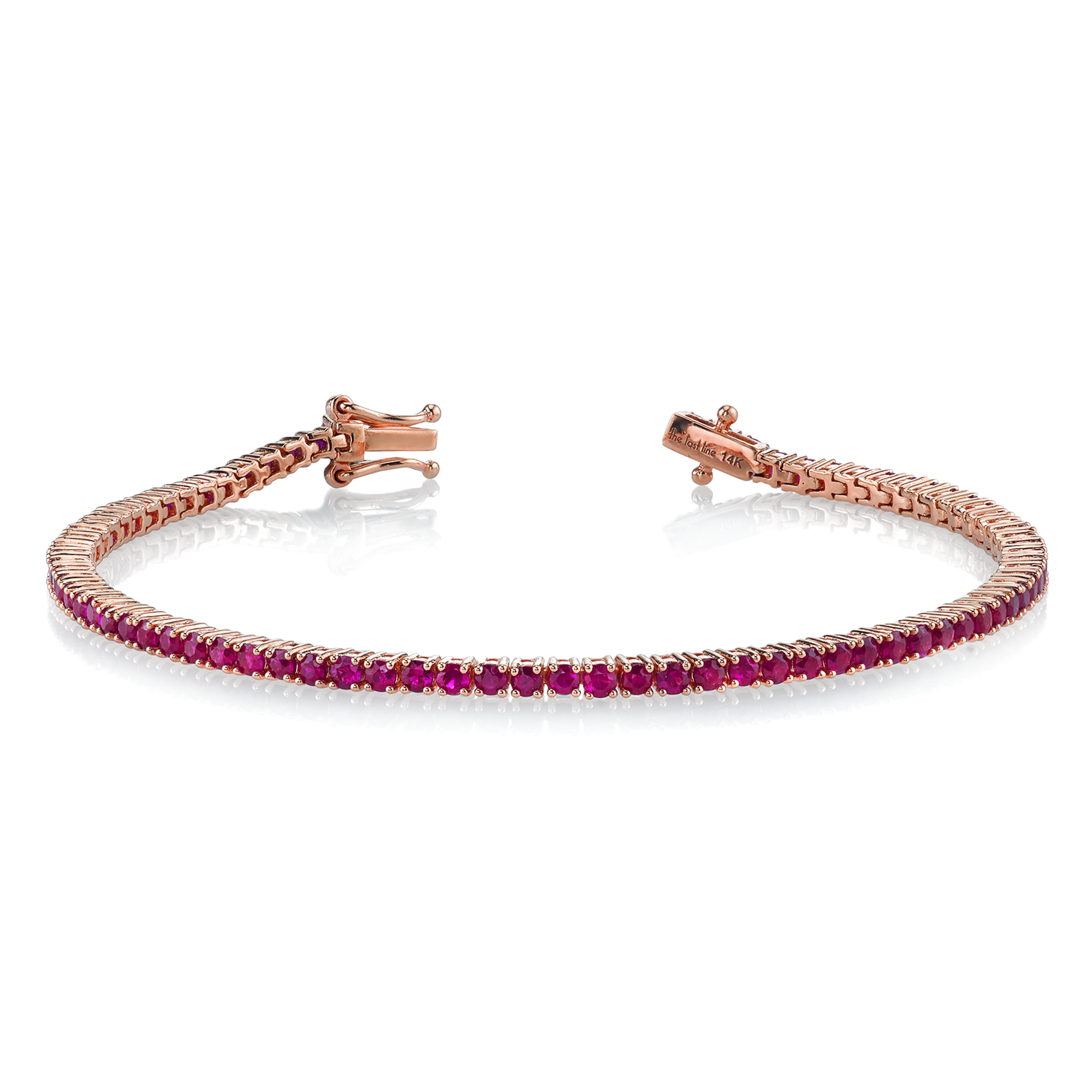 Rose gold ruby bracelet discount
