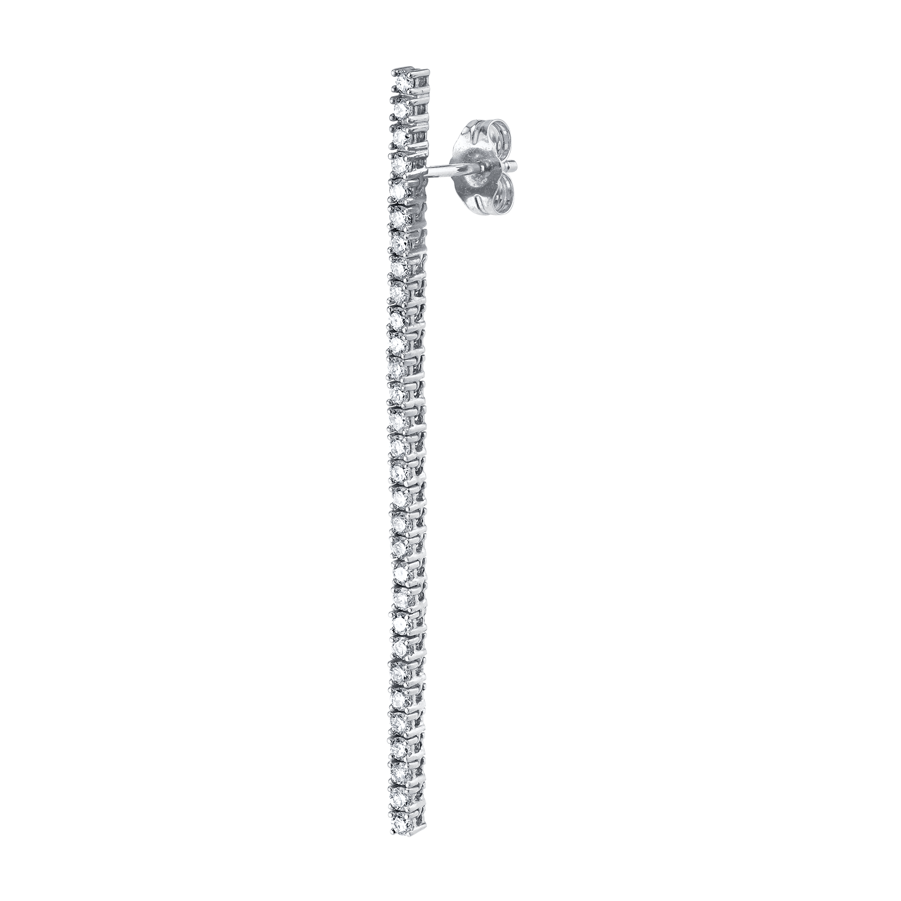 Tennis Earring White Diamond / 14k White Gold The Last Line