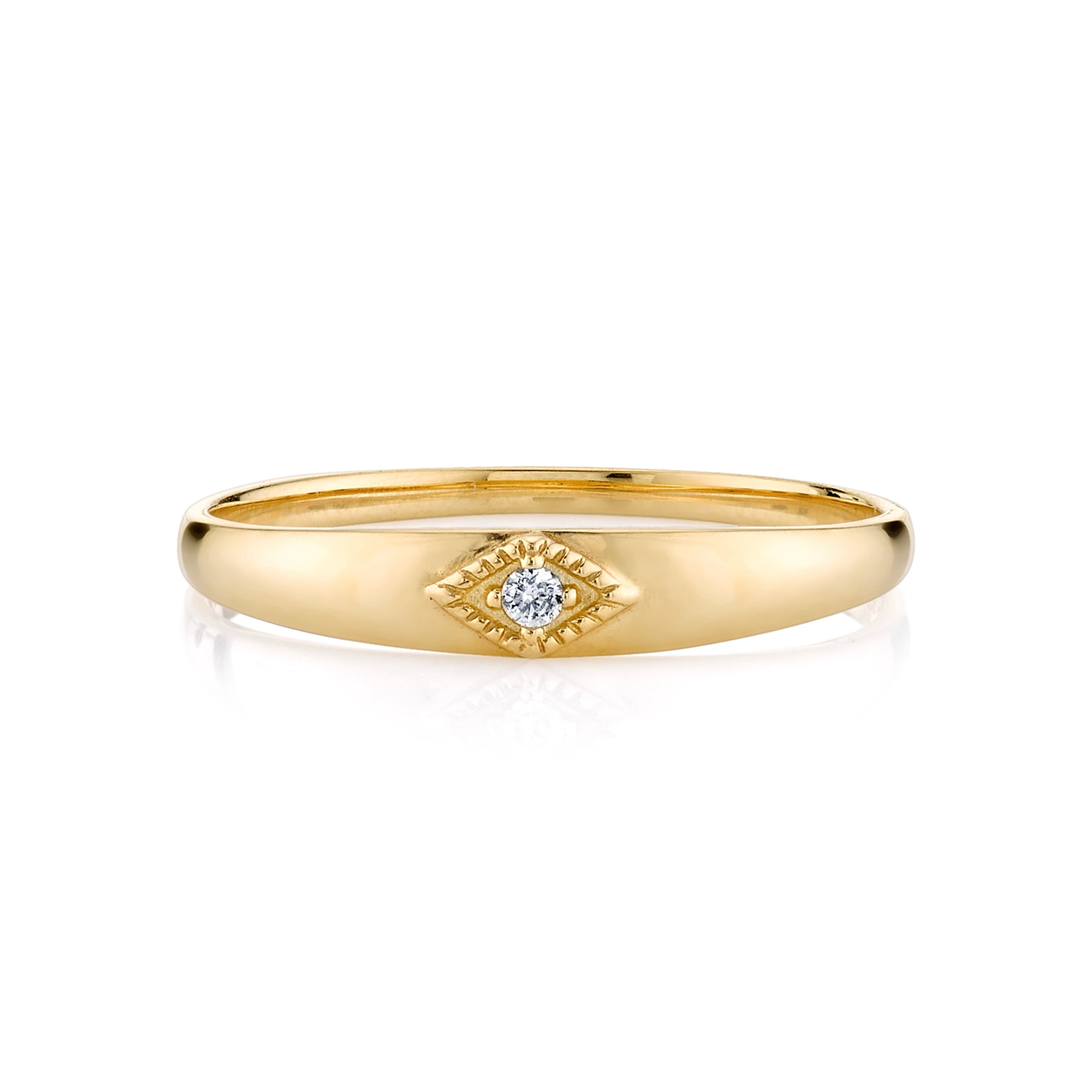 Baby Ring White Diamond 14k Yellow Gold – The Last Line