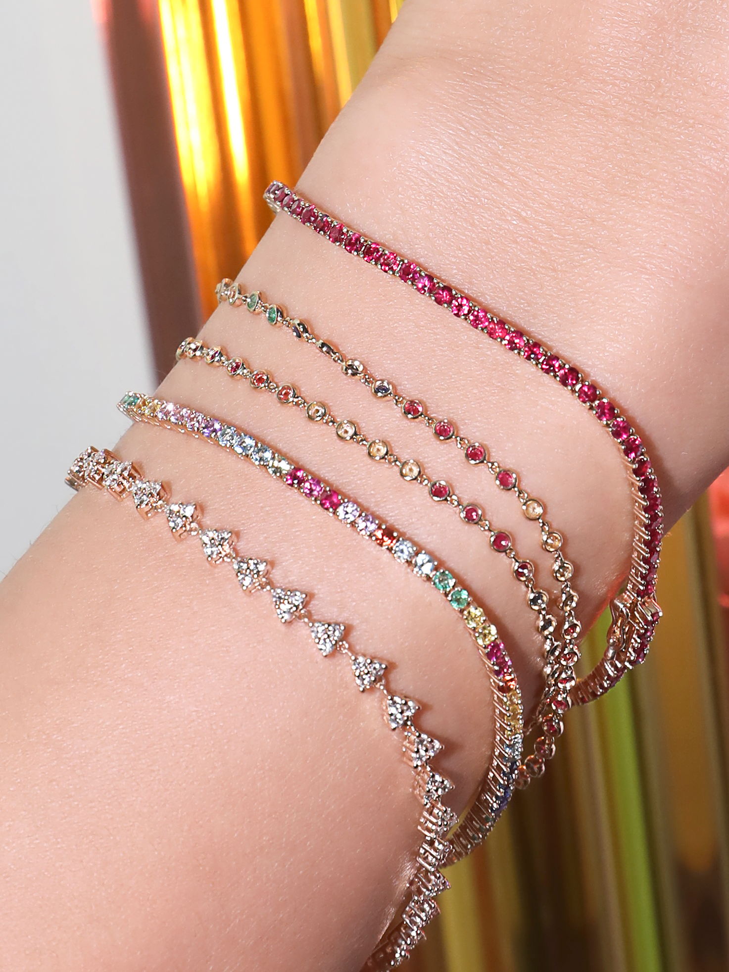 Rainbow online bezel bracelet