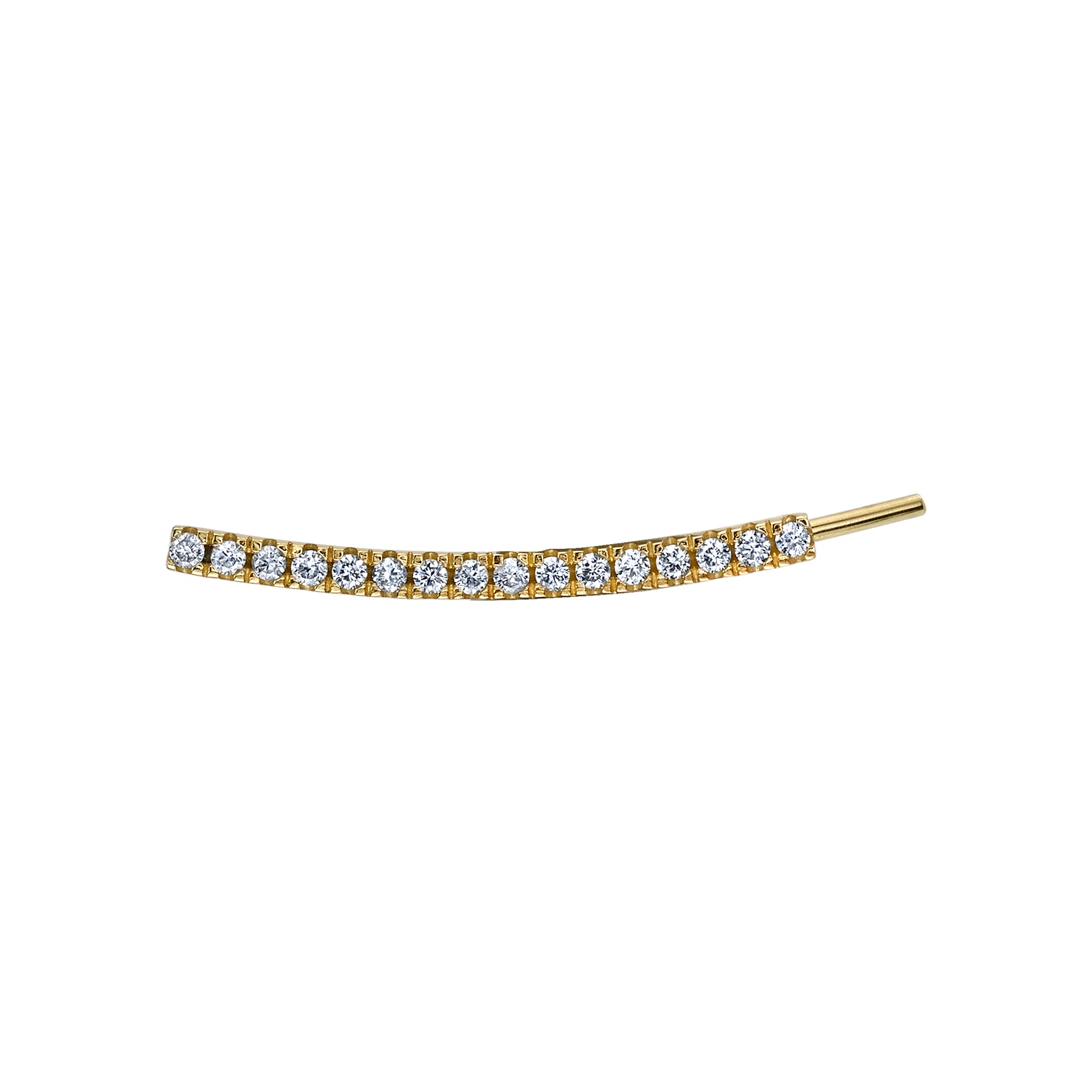 Climb Earring White Diamond / 14k Yellow Gold The Last Line