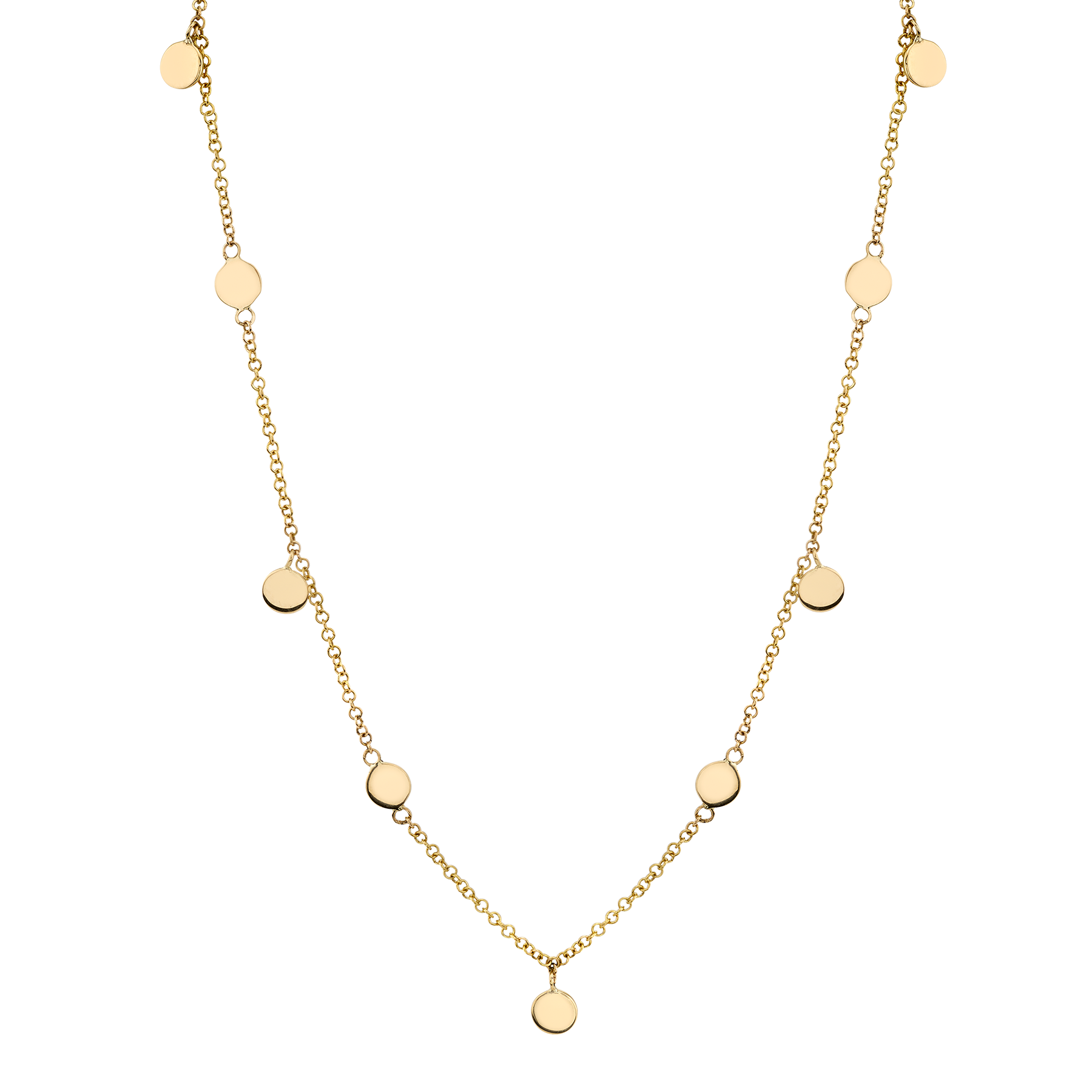 Disc Necklace 14k Yellow Gold The Last Line