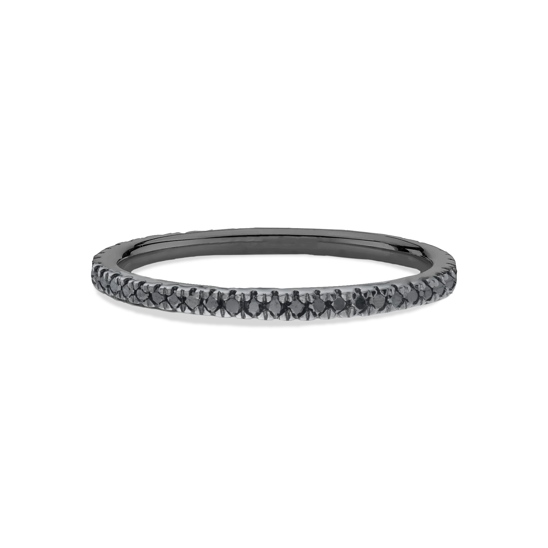 Perfect Eternity Band Black Diamond 14K Black Gold 5