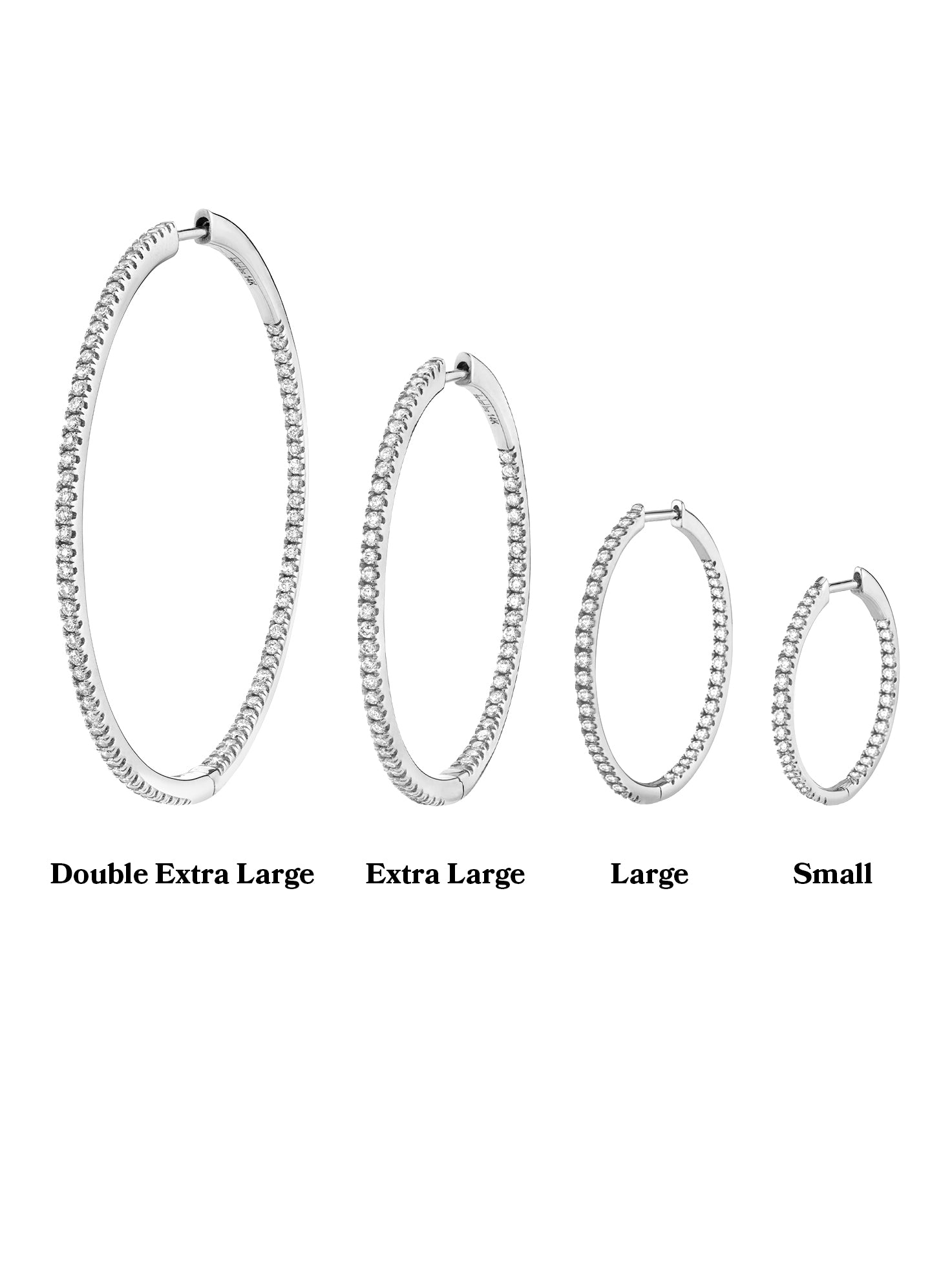 Extra large diamond hoop shop earrings white gold