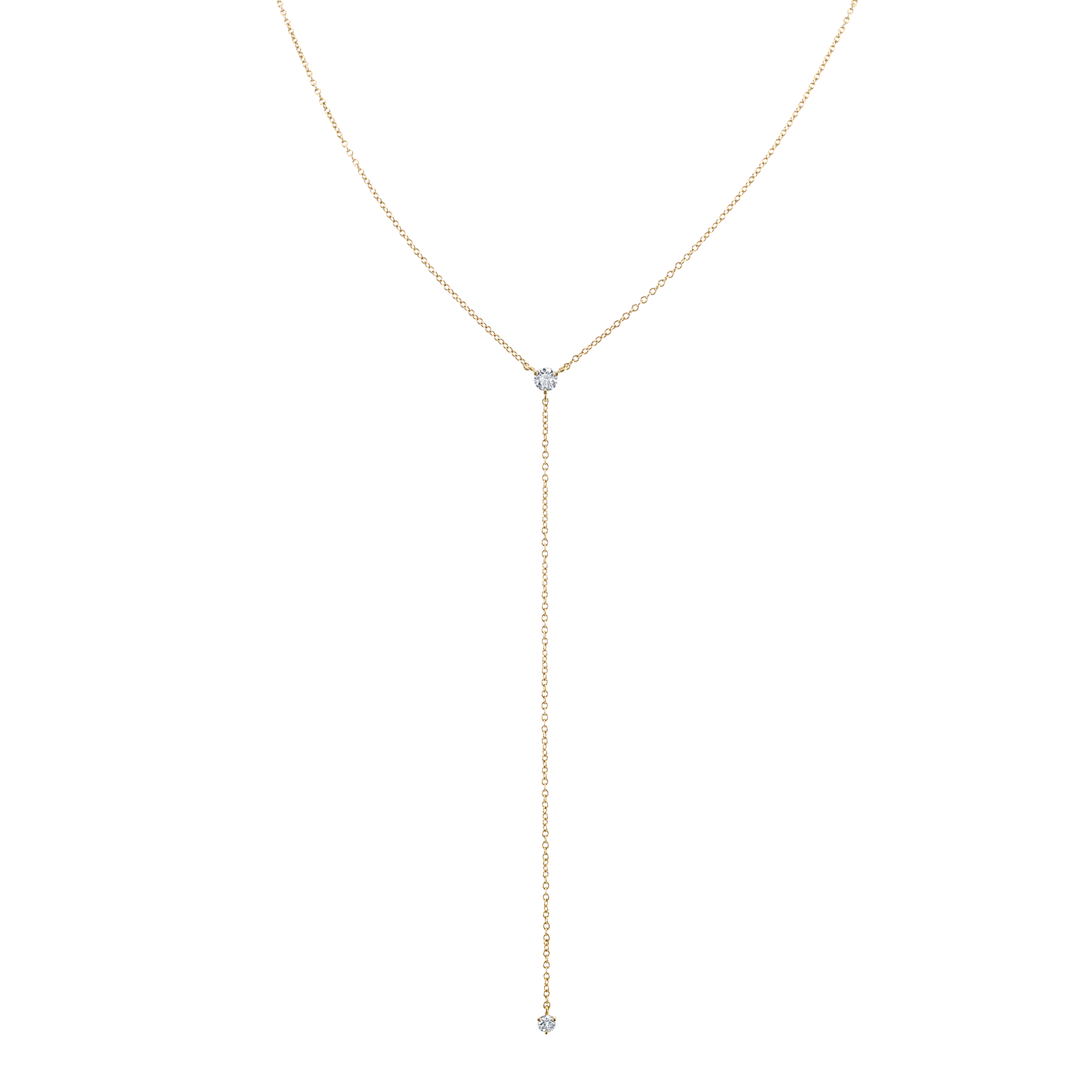 【2023ホリデー限定DIAMOND&PEARL LARIAT NECKLACE Lariat Necklace - White Diamond / 14k Yellow Gold – The Last