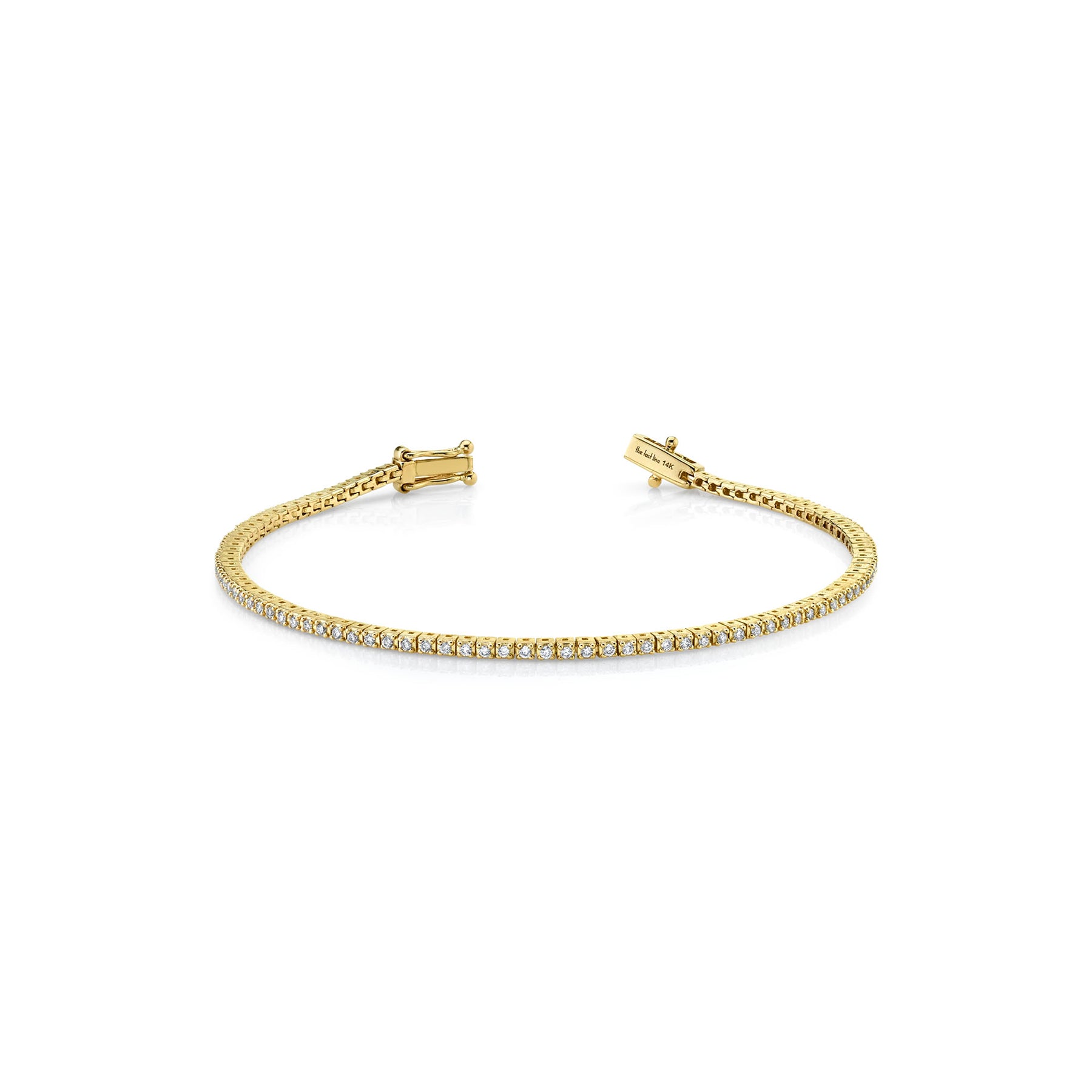Petite Tennis Bracelet White Diamond / 14k Yellow Gold The Last Line