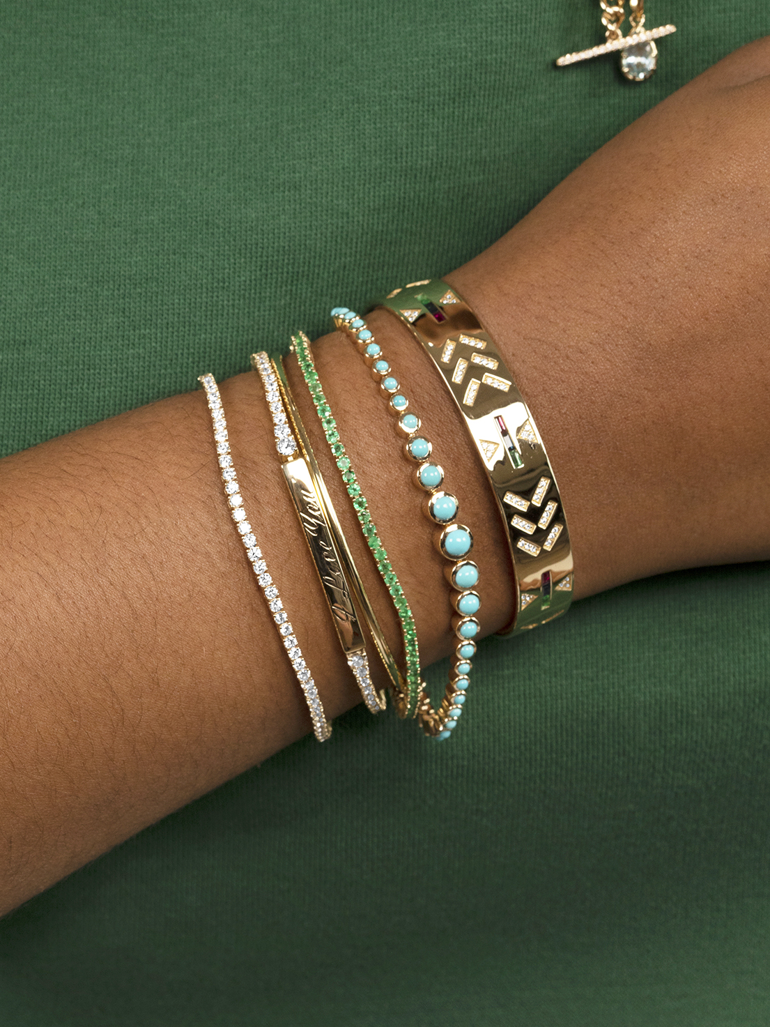 Skull Charmed Beads Bracelet - Adorned Rebel, image size:1105x1473