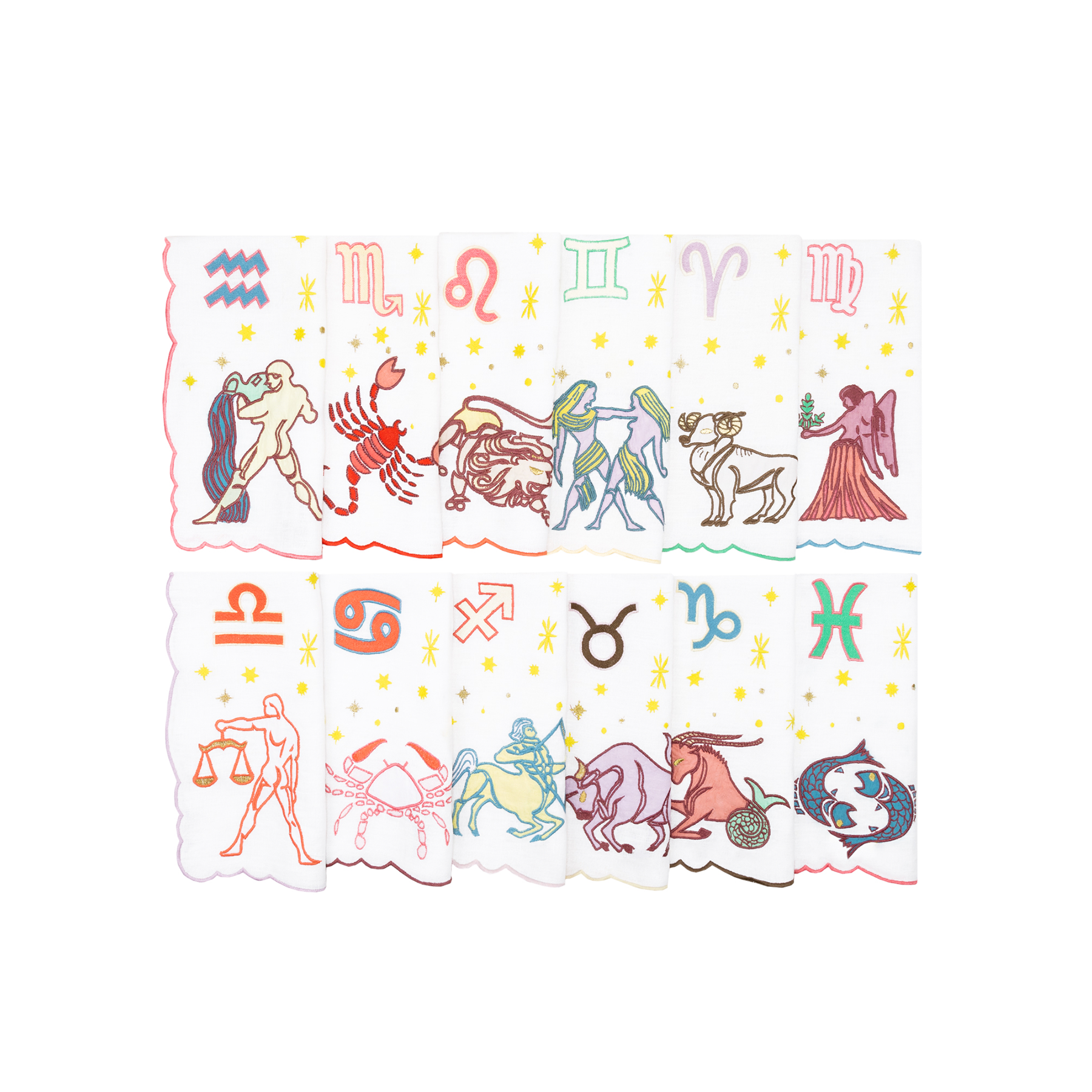 The Zodiac Napkin, Set of 12 Roots / Linen The Last Line