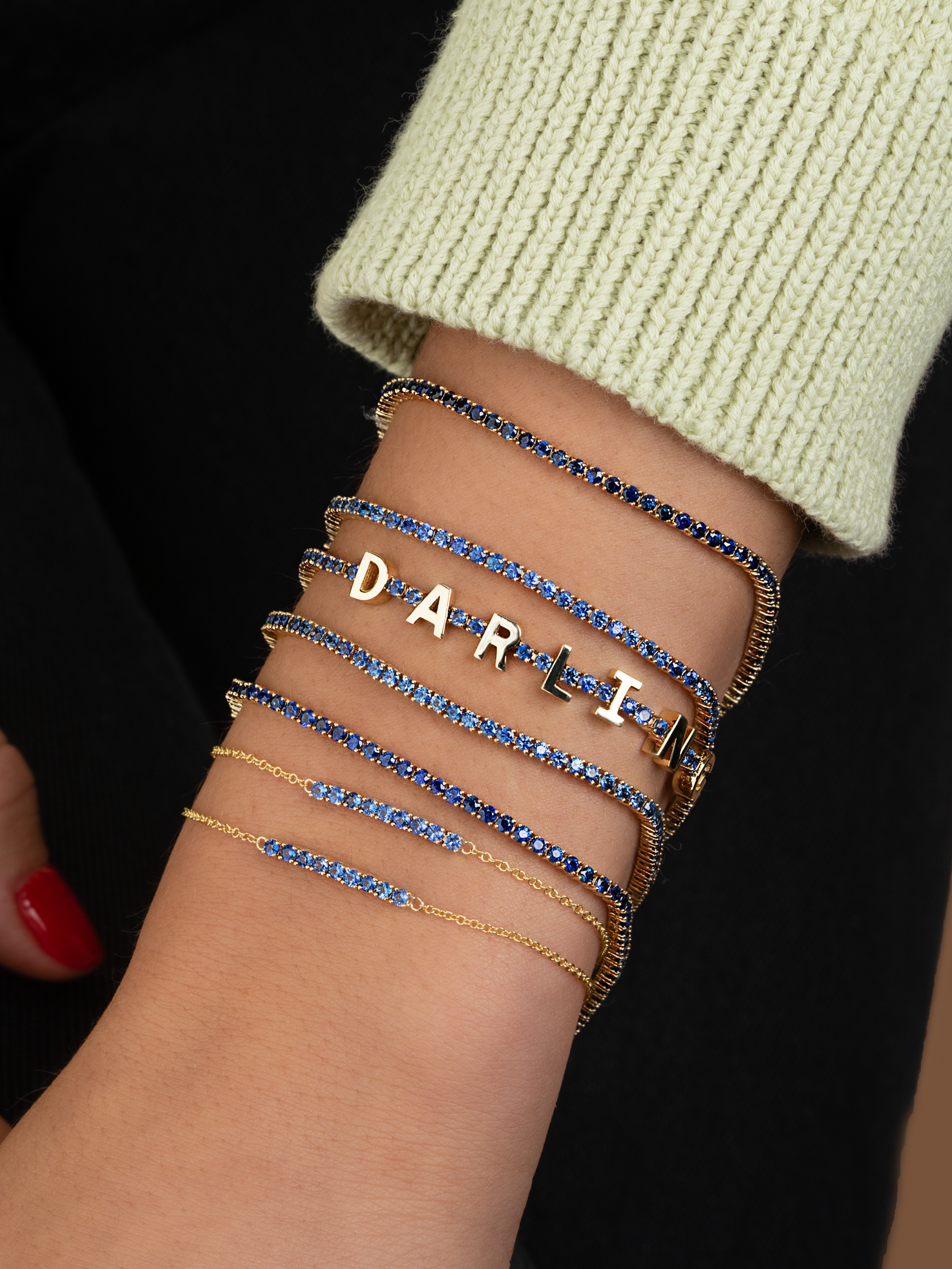 Name Bracelet 14k Custom Diamond Tennis Bracelet Natural Diamond