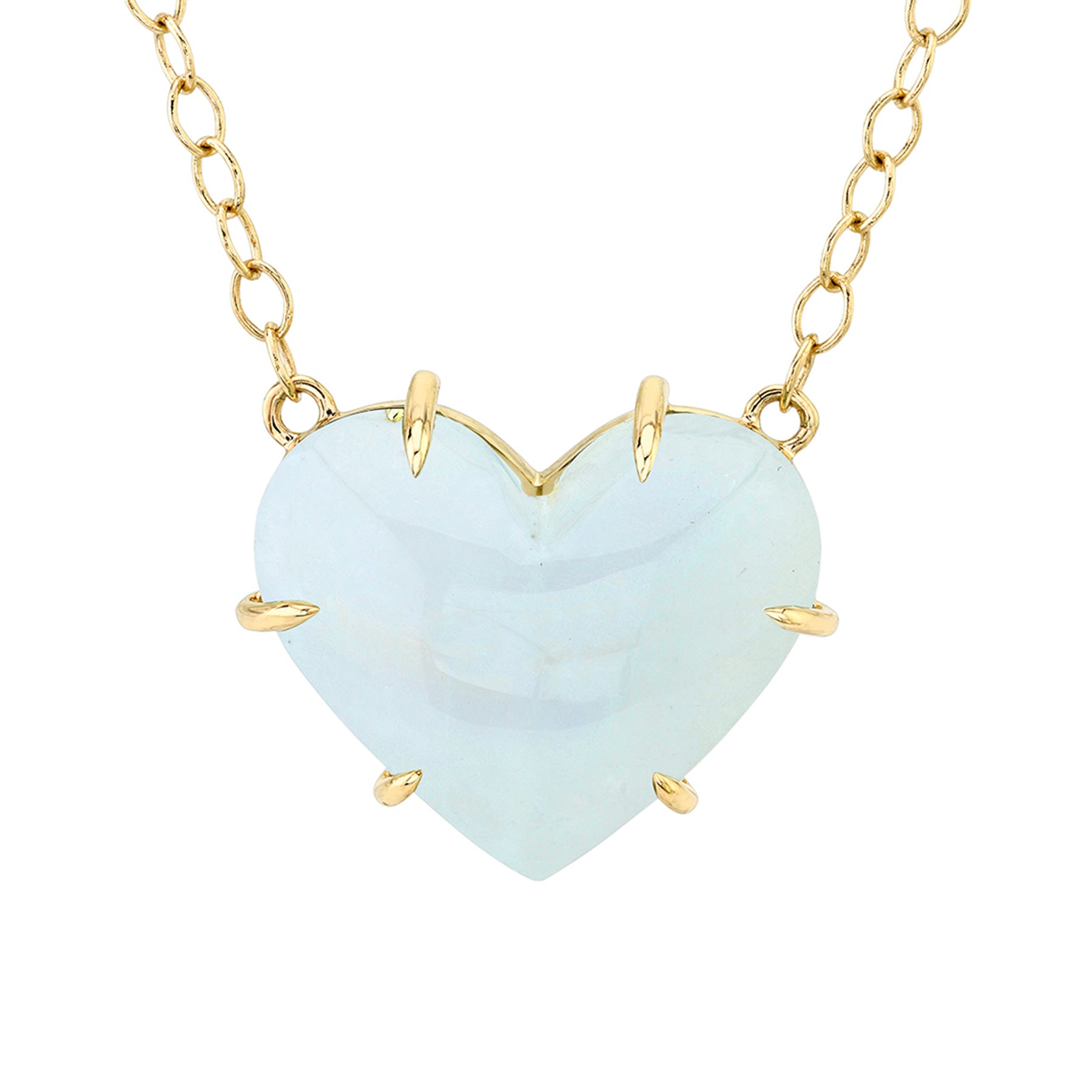 Ultimate Juicy Heart Necklace - Moonstone / 14k Yellow Gold