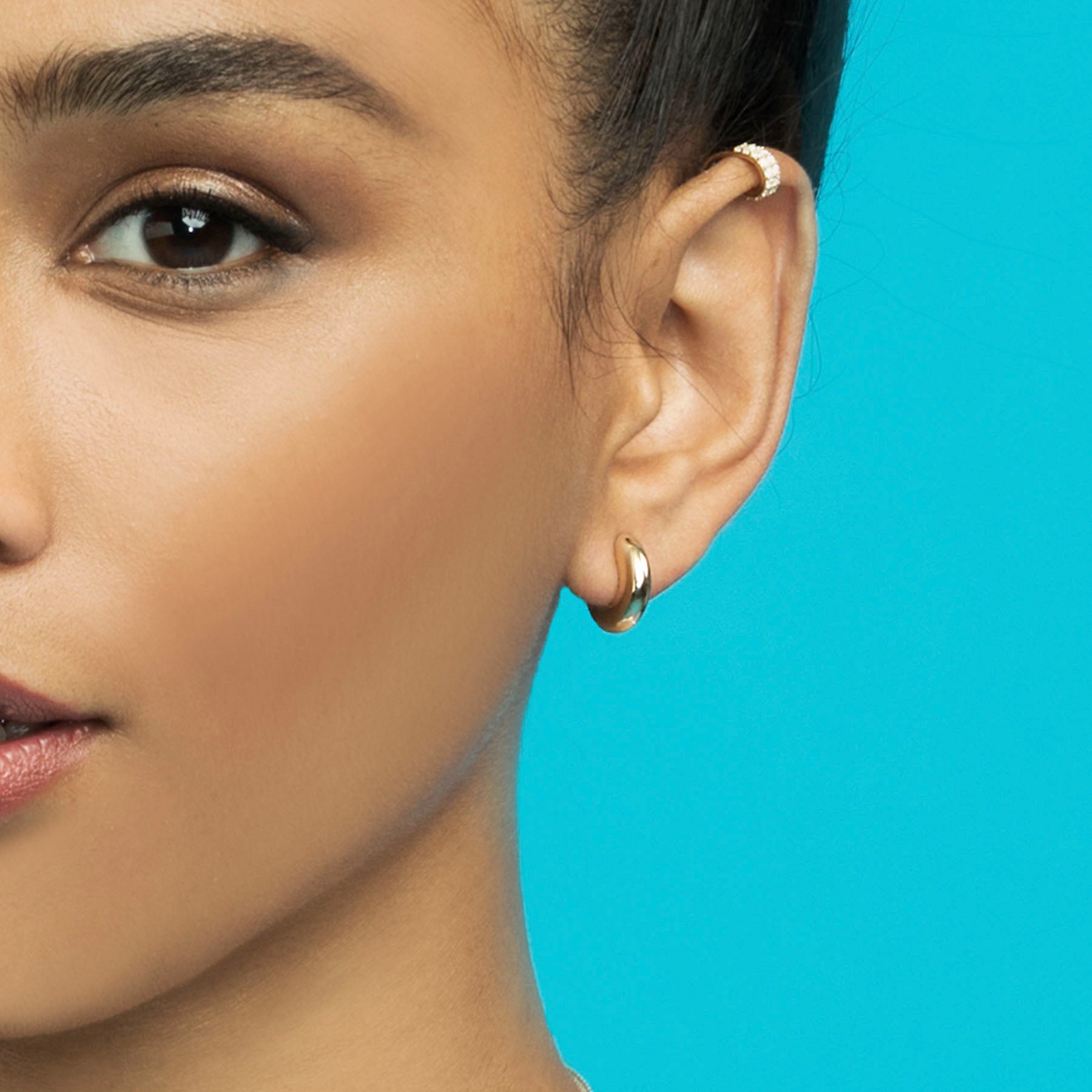 tres wide hoop pierce (ゴールド) silver925］Wide hoop Pierce (Gold) – TRES