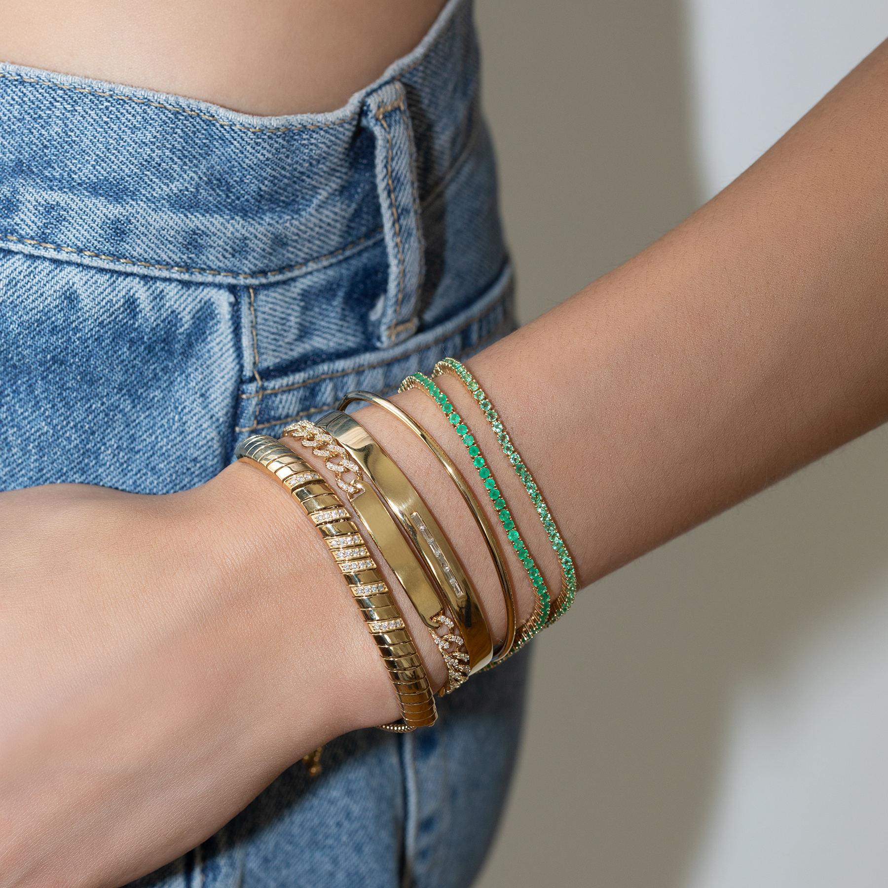 Snake Link Bracelet - White Diamond / 14k Yellow Gold – The Snake Link Bracelet - White Diamond / 14k Yellow Gold – The