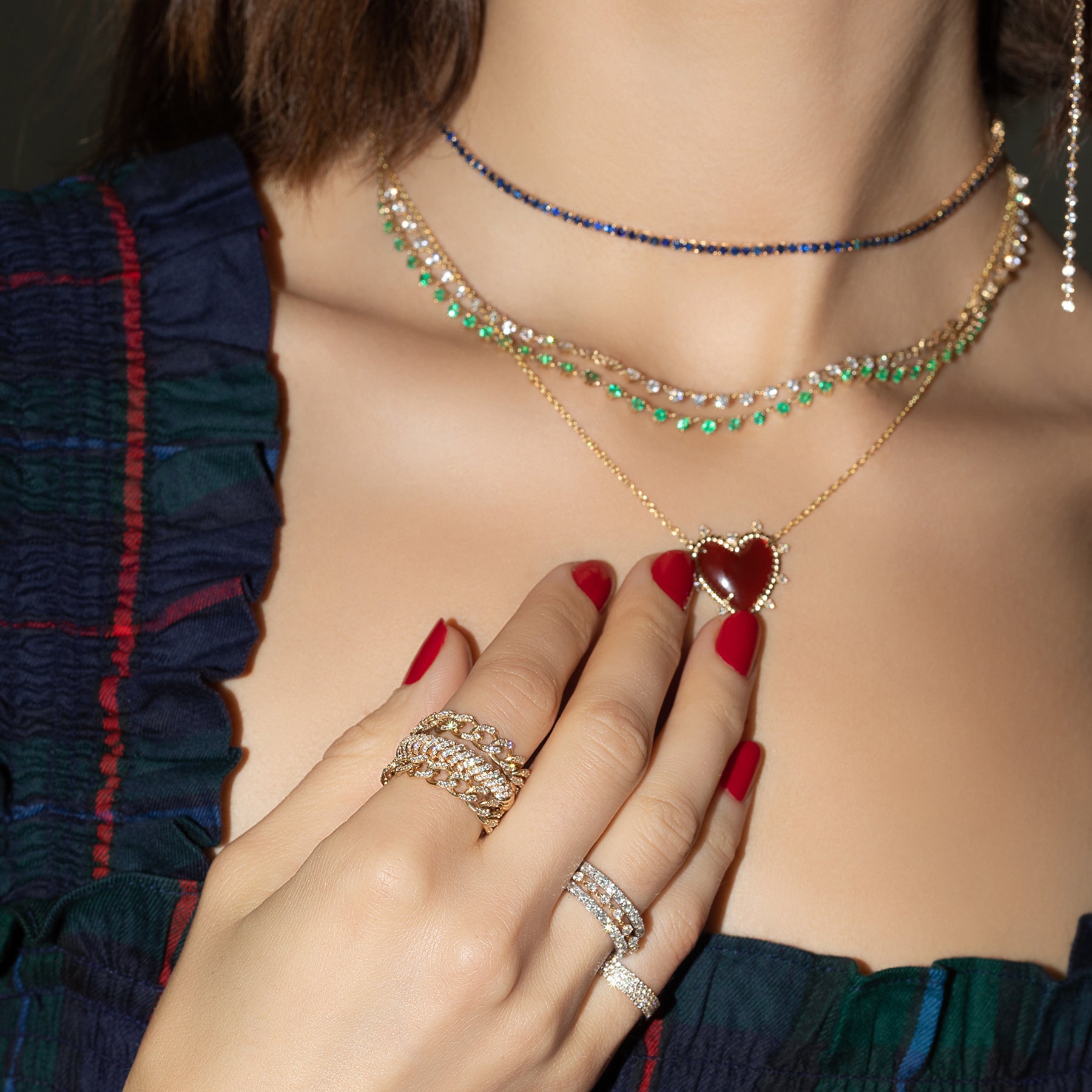 Tennis Chain Ring White Diamond 14k Yellow Gold – The Last Line