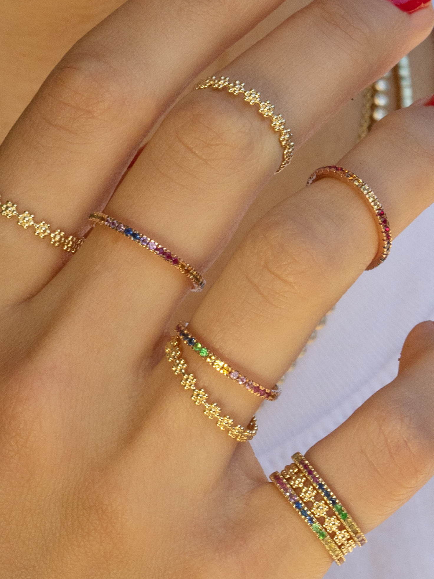 Perfect Eternity Band - Rainbow / 14k Yellow Gold – The Last